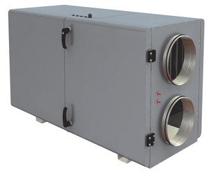 приточно-вытяжная установка с пластинчатым рекуператором, электрическим нагревателем (горизонтальное исполнение)  LV-PACU 400 HE-V4